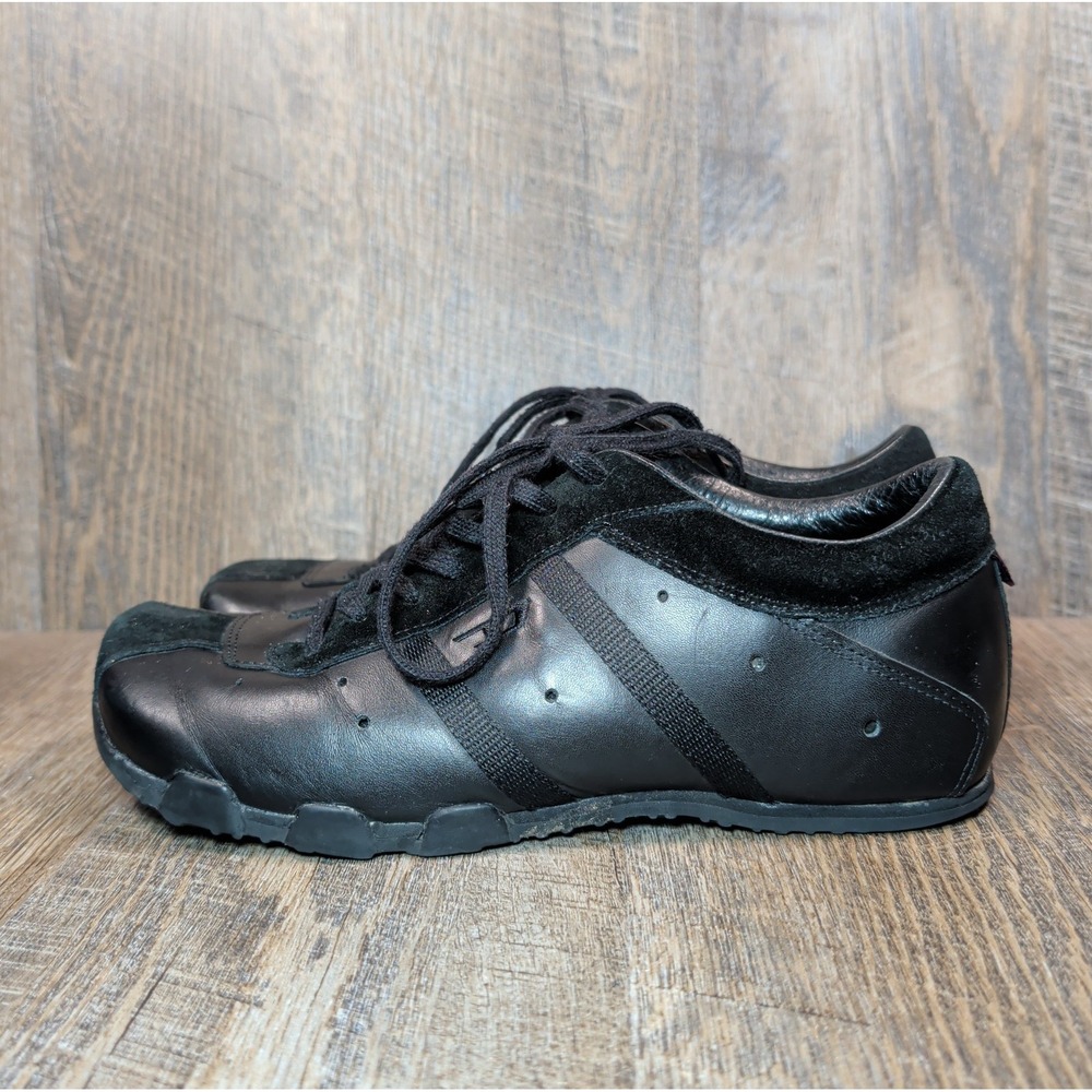 Vintage Diesel Evelyn Shoes Leather Sneakers Women's Size 7.5 Black Y2K Suede - Picture 7 of 14